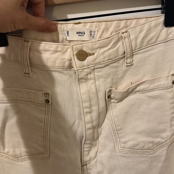 Mango off white wide legged jeans size 12 - Picture 2 of 3